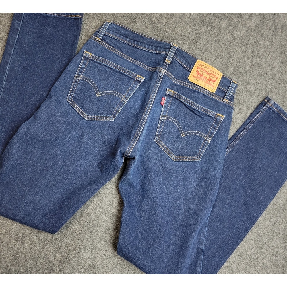 Levis 511 Jeans Mens 32x34 Blue Denim Stretch Slim Fit Modern‎ Stretch Everyday